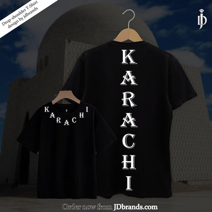 Karachi print | stylish look | drop shoulder T-shirt