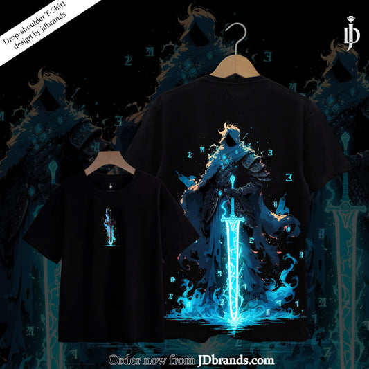 Featuring a stunning 3D sword design | drop shoulder T-shirt