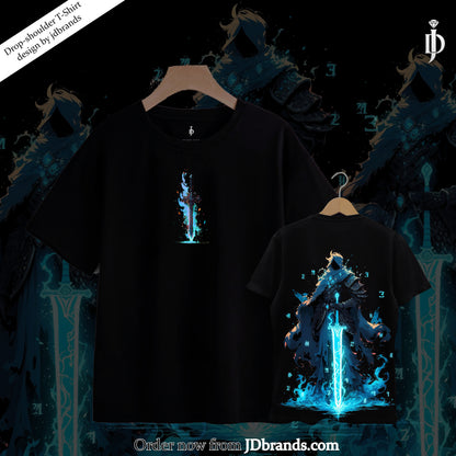 Featuring a stunning 3D sword design | drop shoulder T-shirt